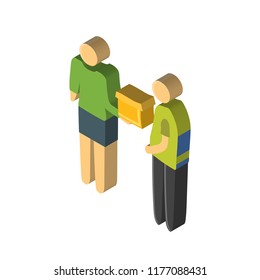 Courier isometric left top view 3D icon