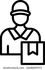 Diseño de Vector de icono de línea de mensajería