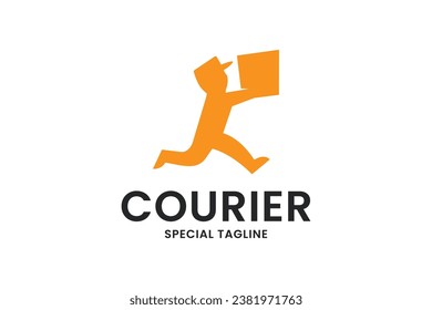 Logo des Kuriers. perfekt für Marken-Lieferfirmen