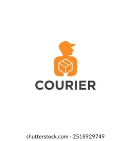 Courier Logo Design Symbols Parcel