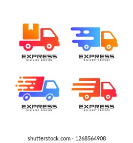 courier logo design template. shipment logo design icon vector illustration