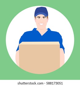 Courier, logo, icon, symbol. Profession.