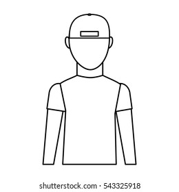 courier man avatar worker vector illustration design