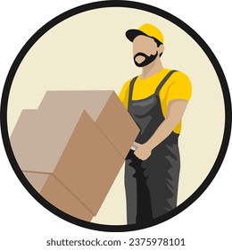 arte vectorial de mensajero de mensajero