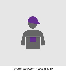 Courier, man icon. Element of Delivery and Logistics icon for mobile concept and web apps. Detailed Courier, man icon can be used for web and mobile