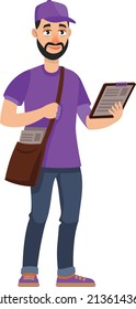 courier man illustration design flat