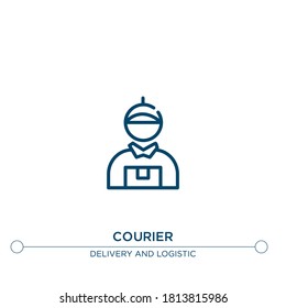 courier outline vector icon. simple element illustration. courier outline icon from editable delivery concept. can be used for web and mobile
