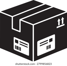 Courier Package Icon Featuring Secure Delivery Box Vector Illustration