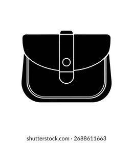 Ilustración de Arte vectorial de silueta de bolsa de mensajería