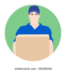 Courier, profession, logo, symbol, icon.