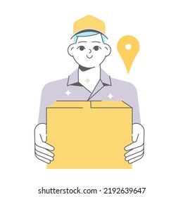 Courier related, bloop vector illustration concept. Editable colors, up scalable.