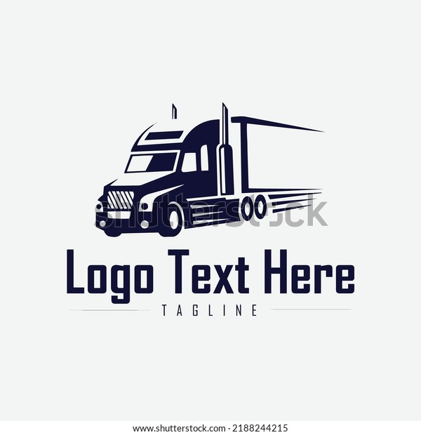 courier service logo\
design with truck