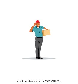 Courier service parcel post sign. Vector Illustration.
Branding Identity Corporate logo design template Isolated on a white background