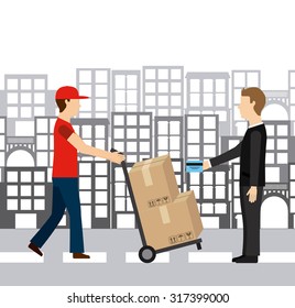 courier service worldwide design, vector illustration eps10 graphic 