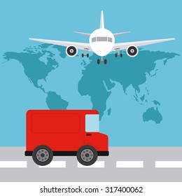 courier service worldwide design, vector illustration eps10 graphic 