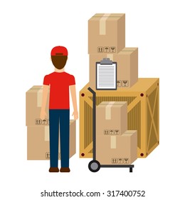 courier service worldwide design, vector illustration eps10 graphic 