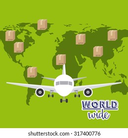courier service worldwide design, vector illustration eps10 graphic 