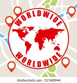 courier service worldwide design, vector illustration eps10 graphic 