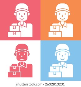courier sign symbol vector flat icon