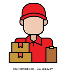 courier sign symbol vector flat icon