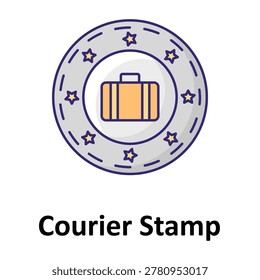 Courier Stamp Vector Icon which can easily modify or edit

