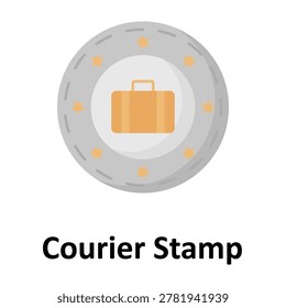 Courier Stamp Vector Icon which can easily modify or edit
