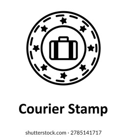 Courier Stamp Vector Icon which can easily modify or edit
