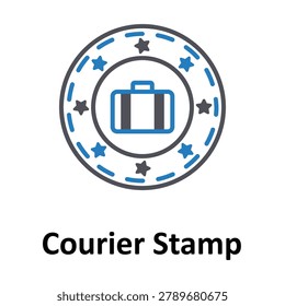 Courier Stamp Vector Icon which can easily modify or edit
