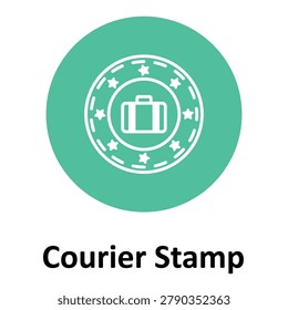 Courier Stamp Vector Icon which can easily modify or edit
