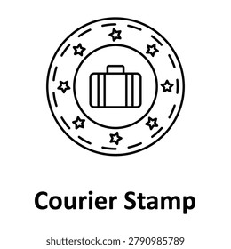 Courier Stamp Vector Icon which can easily modify or edit
