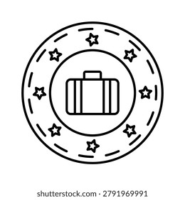 Courier Stamp Vector Icon which can easily modify or edit
