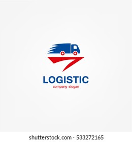 Courier Transport Vector Logo Stock Vector (Royalty Free) 533272165 ...