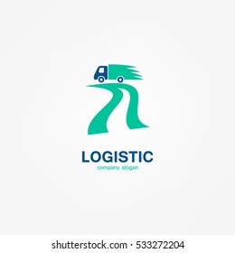 Courier. Transport. Vector logo.