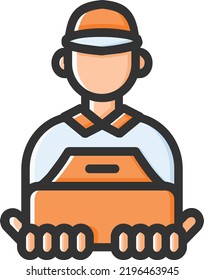 concepto de vector de mensajería sobre fondo blanco. icono de ilustración aislada