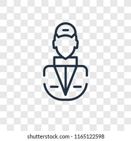 Courier vector icon isolated on transparent background, Courier logo concept