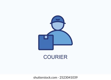 Courier Vector Icon Or Logo Illustration