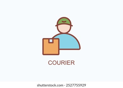 Courier Vector Icon Or Logo Illustration