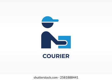 COURIER vector, icon or logo sign isolated symbol illustration