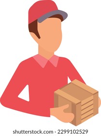 courier Vector illustration on a transparent background. Premium quality symbols. Flat icons for concept and graphic design.