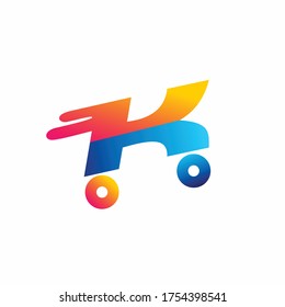 logotipo de vector de mensajería, diseño de logotipo de letra K
