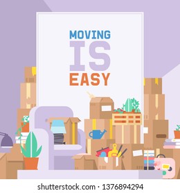 Courier vector postman character of delivery service delivering parcel box or package illustration backdrop deliveryman person moving furniture sofa to apartment home background.