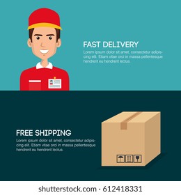 courier worker avatar character
