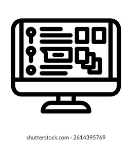course catalog online learning platform line icon vector. course catalog online learning platform sign. isolated contour symbol black illustration