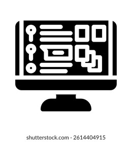 course catalog online learning platform glyph icon vector. course catalog online learning platform sign. isolated symbol illustration