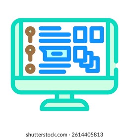 course catalog online learning platform color icon vector. course catalog online learning platform sign. isolated symbol illustration