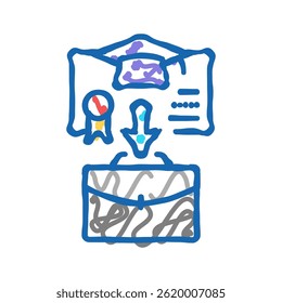 course catalog online learning platform doodle icon sketch vector. course catalog online learning platform sign. isolated symbol illustration
