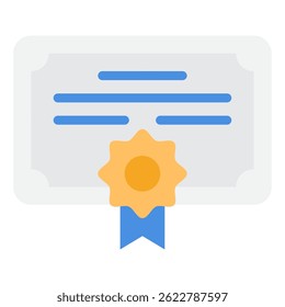 Icono del certificado del curso, para el Web, App, infografía, etc