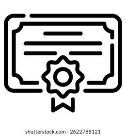 Course Certificate icon, for web, app, infographic, etc