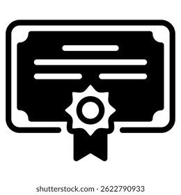 Course Certificate icon, for web, app, infographic, etc