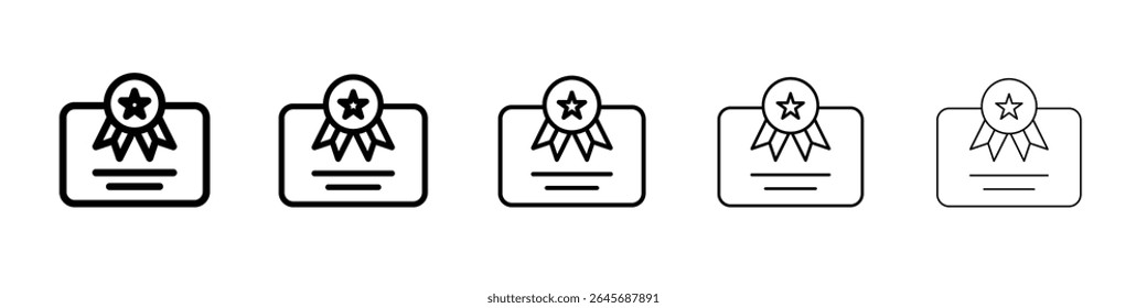 Ícone do certificado de conclusão do curso ilustração simples logotipo arte